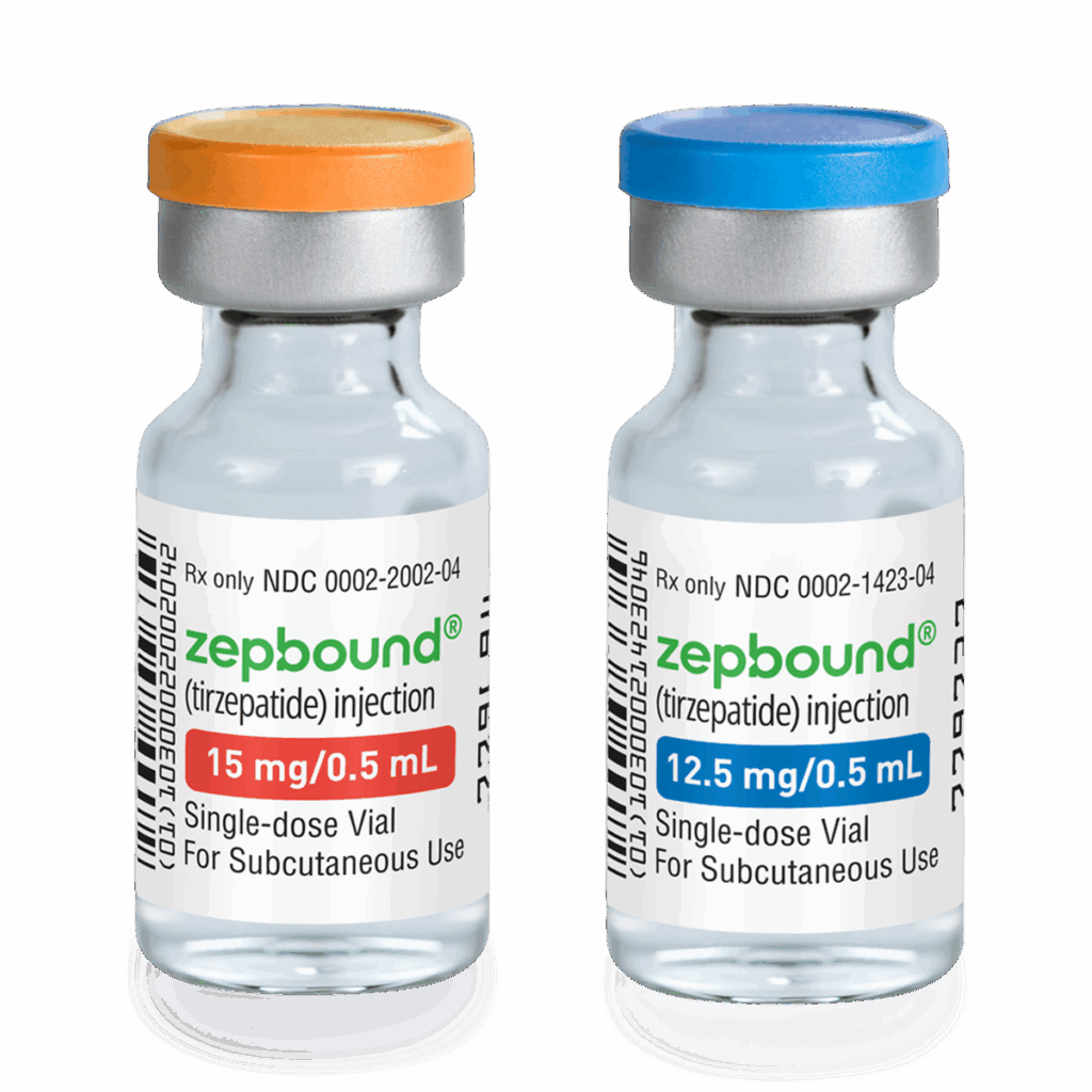 12.5mg and 15mg Zepbound Vials